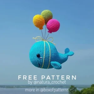 🐋Cómo Hacer una Ballena Voladora con Globos a Crochet (Amigurumi Gratis) 🎈
