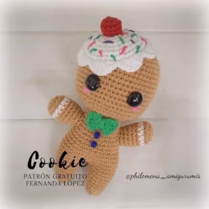 ✨ Cómo Tejer una galleta Hombre de Jengibre Navideño a Crochet 🍪🧶 – Tutorial Gratis