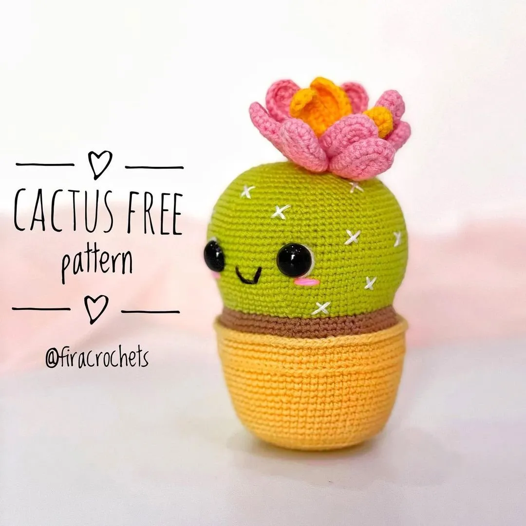 Patrón cactus amigurumi paso a paso de Firangiz