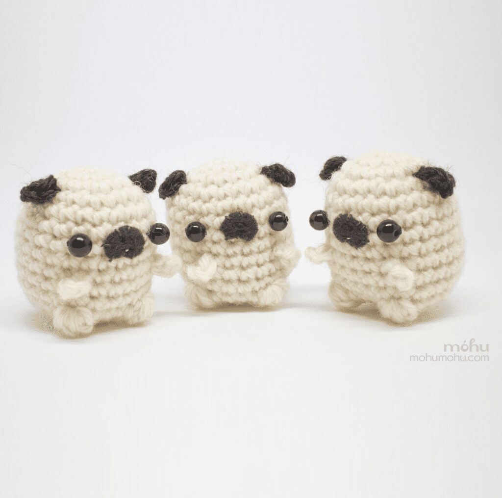 Mini Amigurumi Pug Patrón Gratis Paso a Paso