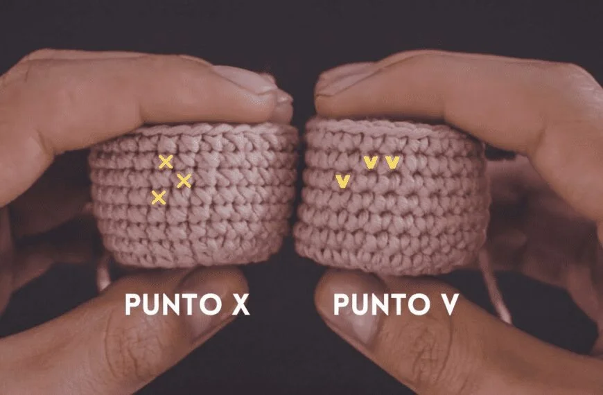 Punto en x y punto en v en los amigurumis