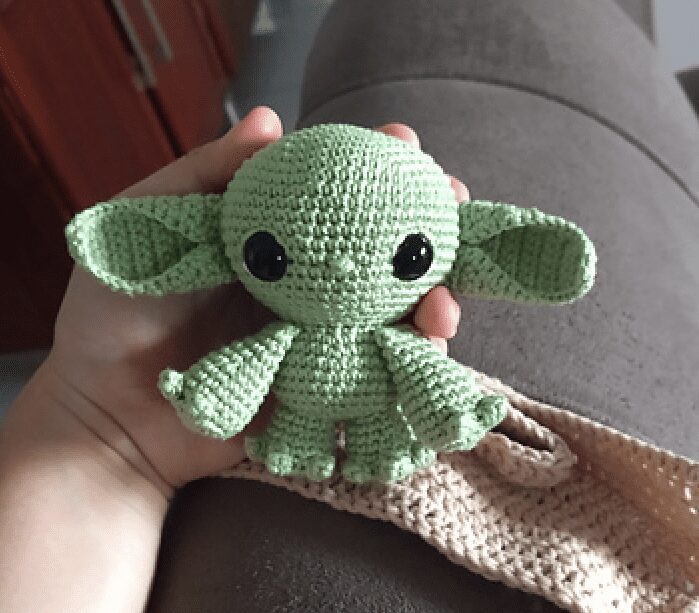 Amigurumi bebe yoda patron gratis paso a paso