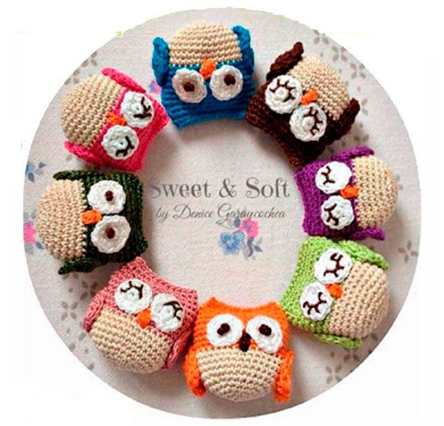 Llavero Patron Gratis Amigurumi Buho