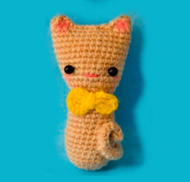 Llavero Patron Gratis Amigurumi gato