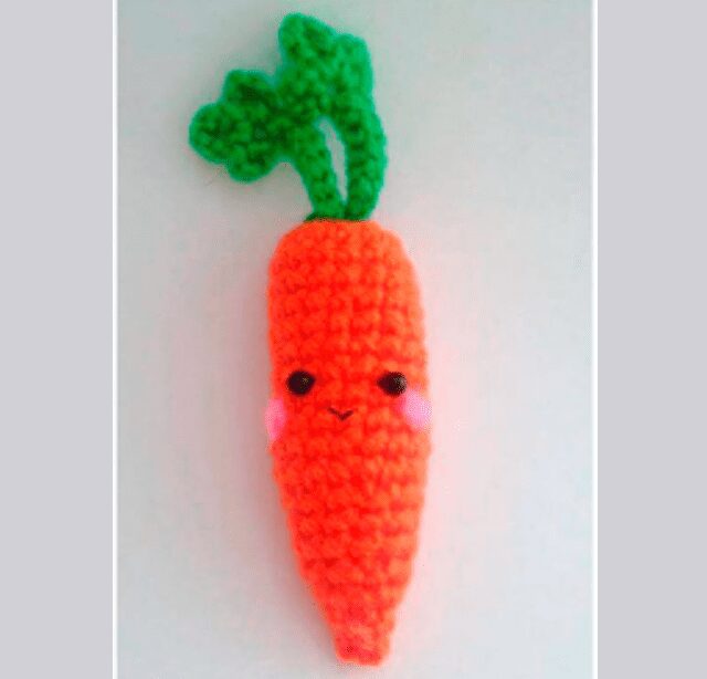 Llavero Patron Gratis Amigurumi Zanahoria