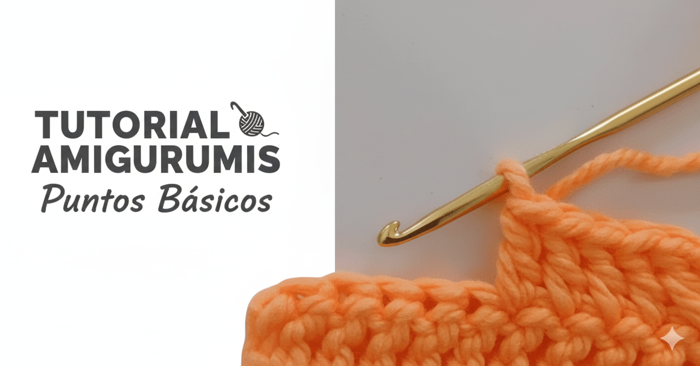Una selección de hilos de colores y una aguja de ganchillo listos para empezar a tejer amigurumis.