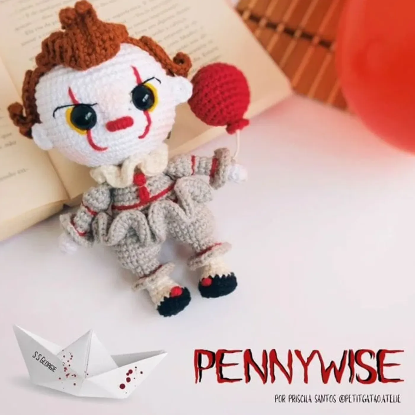 Patrón Amigurumi Pennywise: Teje al Payaso de IT Paso a Paso