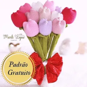 Tulipanes amigurumi tejidos a crochet
