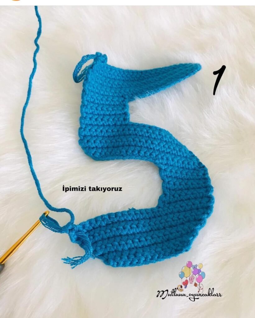 Paso del número 5 amigurumi a crochet