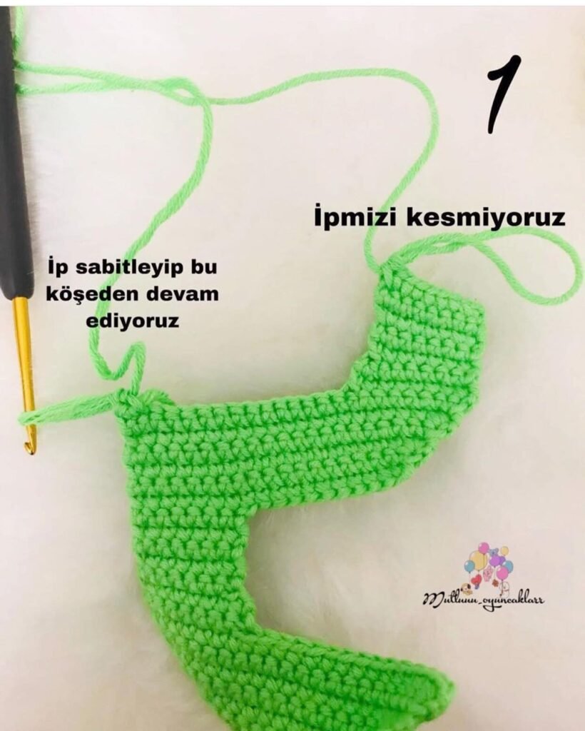 Paso del número 9 amigurumi a crochet