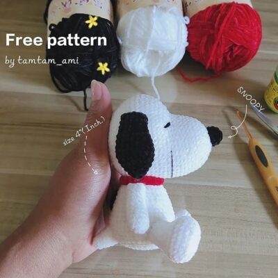 crochet snoopy dog pattern e1719855980924