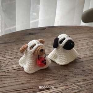 Perrito fantasma amigurumi para Halloween