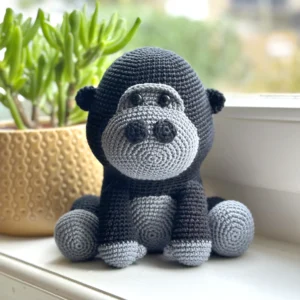 🦍 Cómo hacer un gorila amigurumi a crochet paso a paso (Patrón gratis) 🧶