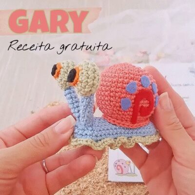 Gary El Caracol De Bob Esponja Tejido a Crochet a Mano Patrón Gratuito Disponible