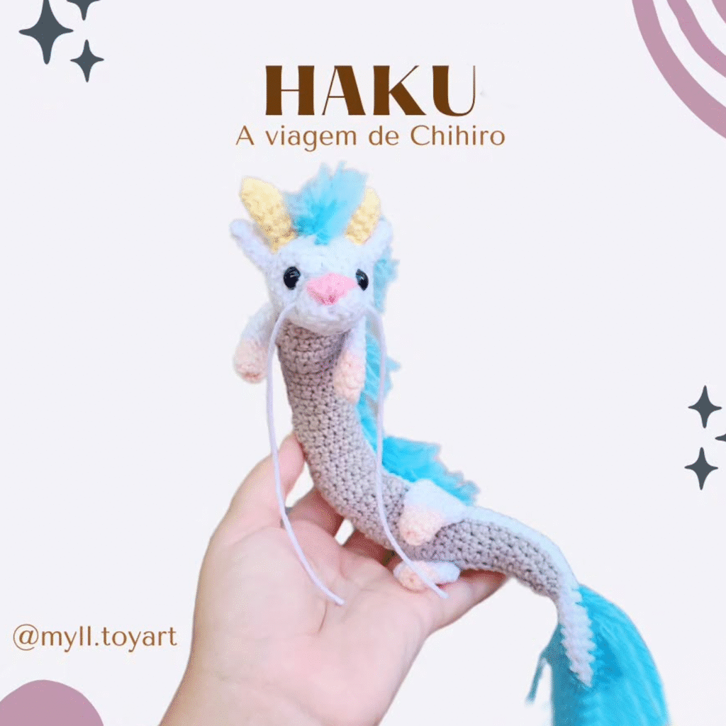 Adorable Dragón Haku De Ganchillo De El Viaje De Chihiro Patrón De Amigurumi Gratuito