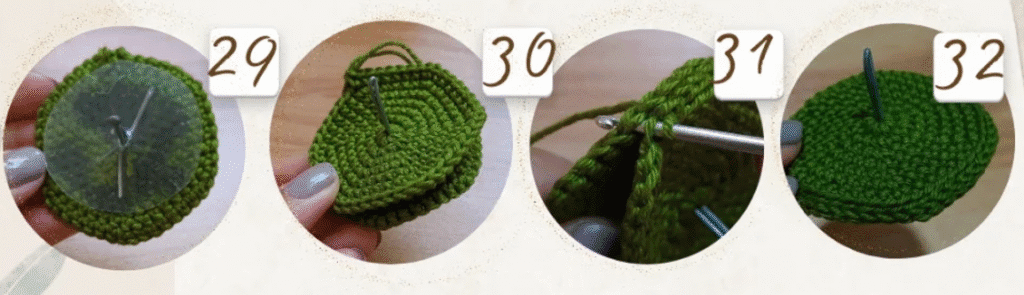 Tutorial De Crochet Los Pasos 29 32 Muestran Cómo Crear Una Casa Amigurumi En Forma De Hongo
