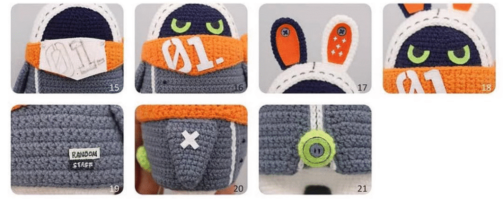 Patrón De Crochet Amigurumi Guía Paso a Paso Para Hacer Bangboo De Zenless Zone Zero