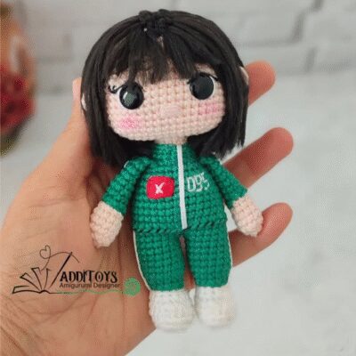 Adorable Muñeco Amigurumi De Jugador Del Juego Del Calamar Patrón Gratuito