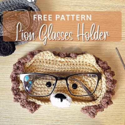 Patrón De Crochet Gratuito Portagafas De León Amigurumi Adorable Estuche Para Gafas Con Forma De León