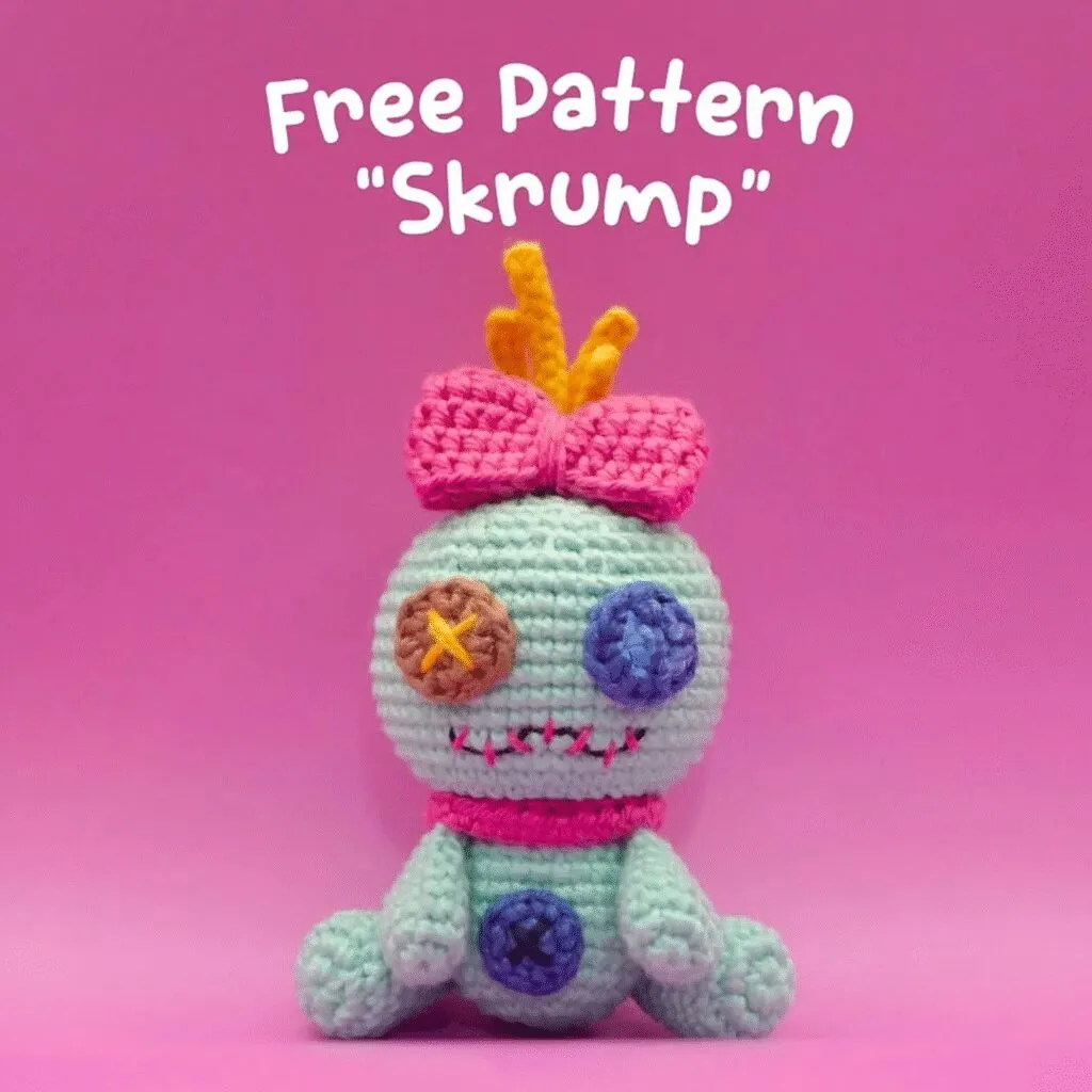 Adorable Juguete Amigurumi Skrump Tejido a Crochet Patrón Gratuito